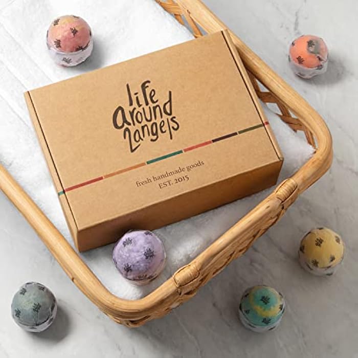 LifeAround2Angels Bath Bombs Gift Set 12 USA made Fizzies, Shea & Coco Butter Dry Skin Moisturize, Perfect for Bubble Spa Bath. Handmade Birthday Mothers day Gifts idea For Her/Him, wife, girlfriend - Image 5